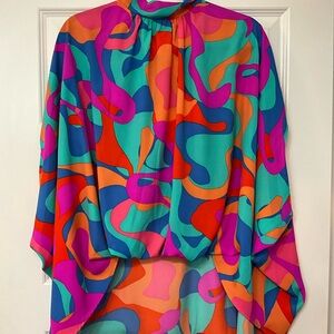 Tyche Colorful Abstract Pattern Blouse